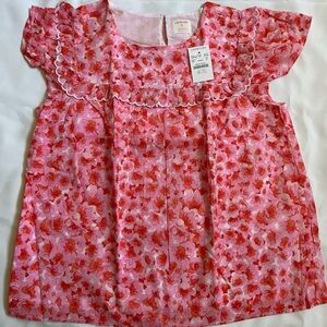 J. Crew Crew Cut Pink Floral Kids Top New Size XL